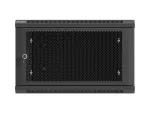 SZAFA INSTALACYJNA RACK WISZĄCA 19" 6U 600X600 CZARNA DRZWI PERFOROWANE LANBERG (FLAT PACK)
