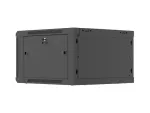 SZAFA INSTALACYJNA RACK WISZĄCA 19" 6U 600X600 CZARNA DRZWI PERFOROWANE LANBERG (FLAT PACK)