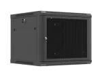 SZAFA INSTALACYJNA RACK WISZĄCA 19" 9U 600X600 CZARNA DRZWI PERFOROWANE LANBERG (FLAT PACK)