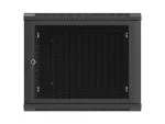 SZAFA INSTALACYJNA RACK WISZĄCA 19" 9U 600X600 CZARNA DRZWI PERFOROWANE LANBERG (FLAT PACK)