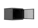 SZAFA INSTALACYJNA RACK WISZĄCA 19" 9U 600X600 CZARNA DRZWI PERFOROWANE LANBERG (FLAT PACK)