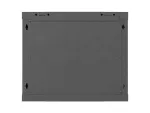 SZAFA INSTALACYJNA RACK WISZĄCA 19" 9U 600X600 CZARNA DRZWI PERFOROWANE LANBERG (FLAT PACK)