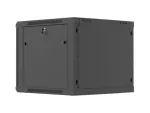 SZAFA INSTALACYJNA RACK WISZĄCA 19" 9U 600X600 CZARNA DRZWI PERFOROWANE LANBERG (FLAT PACK)