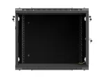 SZAFA INSTALACYJNA RACK WISZĄCA 19" 9U 600X600 CZARNA DRZWI PERFOROWANE LANBERG (FLAT PACK)