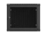 SZAFA INSTALACYJNA RACK WISZĄCA 19" 9U 600X600 CZARNA DRZWI PERFOROWANE LANBERG (FLAT PACK)