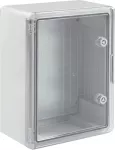 Szafka rozdzielcza hermetyczna, 300x400x170, drzwi przeźroczyste, szara, IK10, IP65