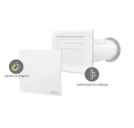 aRheat 125 rekuperator ścienny, wentylator zdecentralizowany