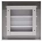 Kratka z żaluzją 200x200 szara, metalowa (do wentylatora fi 150)