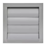 Kratka z żaluzją 250x250 szara, metalowa (do wentylatora fi 200)