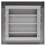 Kratka z żaluzją 250x250 szara, metalowa (do wentylatora fi 200)