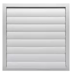 Kratka z żaluzją 450x450 szara, metalowa (do wentylatora fi 400)