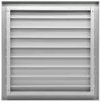 Kratka z żaluzją 485x485 szara, metalowa (do wentylatora fi 400)
