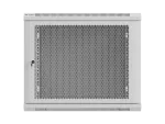 SZAFA INSTALACYJNA RACK WISZĄCA 19" 9U 600X600 SZARA DRZWI PERFOROWANE LANBERG (FLAT PACK)