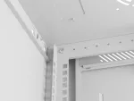 SZAFA INSTALACYJNA RACK WISZĄCA 19" 9U 600X600 SZARA DRZWI PERFOROWANE LANBERG (FLAT PACK)