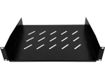 Półka stała 19" 2U głęb. 450mm, kolor czarny, 2 punkty mocowania ALANTEC