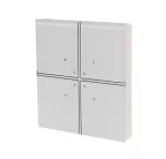 Szklany przycisk dotykowy do automatyki domowej dowolnego producenta 24V, biały GS4-DC-W