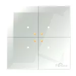 Dotykowy, szklany nadajnik (przycisk) zdalnego sterowania, zbliżeniowy, biały, 9÷30V, do puszki montażowej Ø60