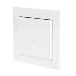 Radiowy przycisk ścienny 2-klawiszowy, bateryjny, BIAŁY