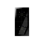 Dotykowy panel szklany, podwójny, 8 pól dotykowych, czarny