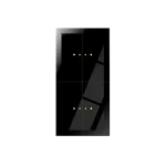 Dotykowy panel szklany, podwójny, 4 pól dotykowych, czarny