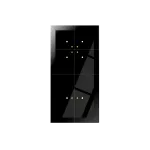 Dotykowy panel szklany, podwójny, 6 pól dotykowych, czarny