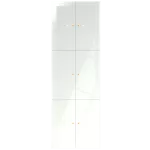 Dotykowy panel szklany, potrójny, 6 pól dotykowych, biały