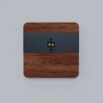 Laserowy czujnik odległości DRL-12, czujnik ruchu, merbau-antracyt