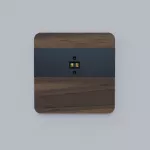 Laserowy czujnik odległości DRL-12, czujnik ruchu, orzech-antracyt