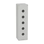 Kaseta sterownicza, pusta, Harmony XAP, XB2 SL, aluminium, szary, M32, 5 otworów 22 mm, 85x310x77 mm