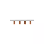 BB1P100M4 1PH, 1000VDC 100A Busbar, 4-Pole