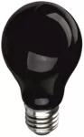 Żarówka światła nocnego do terrariów E27 60W 230V A60 szkło czarne 3000h