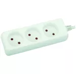 PRZEDŁUŻACZ 3 gniazda, 1.0x3m bez uziemienia IP20 biały Helios