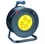 PRZEDŁUŻACZ bęben 4 gniazda, 1.5x25m z uziemieniem IP20 czarny Helios