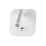 8W Hotelowa lampa ścienna USB / Chip CREE / Barwa: 3000K / Kolor: Biały