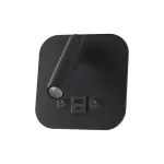 8W Hotelowa lampa ścienna USB / Chip CREE / Barwa: 3000K / Kolor: Czarny