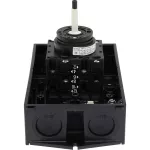 T3-3-8342/I2/SVB Przełącznik Zał.-Wył., 6 bieg., 32 A, 90 °, w obudowie IP65,pokrętło czerwono-żółte z blokadą na kłódkę