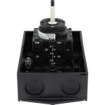 T3-3-8342/I2/SVB Przełącznik Zał.-Wył., 6 bieg., 32 A, 90 °, w obudowie IP65,pokrętło czerwono-żółte z blokadą na kłódkę