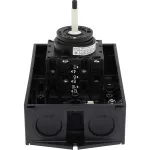 T3-3-8342/I2/SVB Przełącznik Zał.-Wył., 6 bieg., 32 A, 90 °, w obudowie IP65,pokrętło czerwono-żółte z blokadą na kłódkę