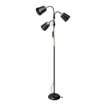 GRACE 3P, potrójna lampa podłogowa, 3xE27, max. 3x18W, 192 cm, czarna