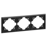 Ramka potrójna Luna, Ra-3L, czarny