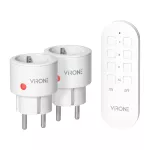 Zestaw bezprzewodowych gniazd MINI Schuko, sterowanych pilotem 2+1, 2300W