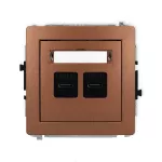 DECO Mechanizm ładowarki USB podwójnej 2xUSB C, 30W max. brązowy metalik