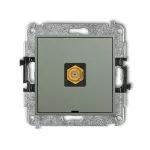 ICON Mechanizm gniazda antenowego pojedynczego typu F (SAT) pozłacany, bez pola opisowego szałwiowy