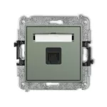 ICON Mechanizm gniazda telefonicznego pojedynczego 1xRJ11, 4-stykowy, beznarzędziowe szałwiowy