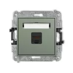 ICON Mechanizm gniazda komputerowego pojedynczego 1xRJ45, kat. 5e, 8-stykowy szałwiowy