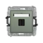 ICON Mechanizm gniazda pojedynczego HDMI 2.0, 4K szałwiowy