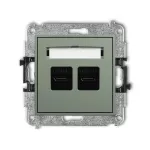 ICON Mechanizm gniazda podwójnego 2xUSB C-C szałwiowy