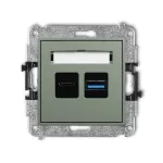 ICON Mechanizm ładowarki USB podwójnej USB C + USB A, 20W max. szałwiowy