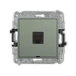 MINI Mechanizm gniazda komputerowego pojedynczego 1xRJ45, kat. 5e, 8-stykowy, bez pola opisowego szałwiowy