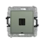 MINI Mechanizm gniazda pojedynczego HDMI 2.0, 4K, bez pola opisowego szałwiowy